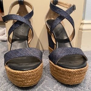 Jimmy Choo Portia wedges, size 38